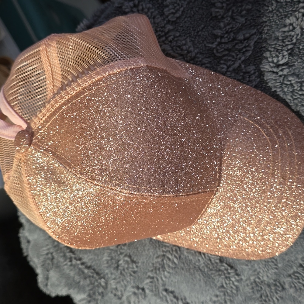 C.C. Glittery Pink Mesh Cap